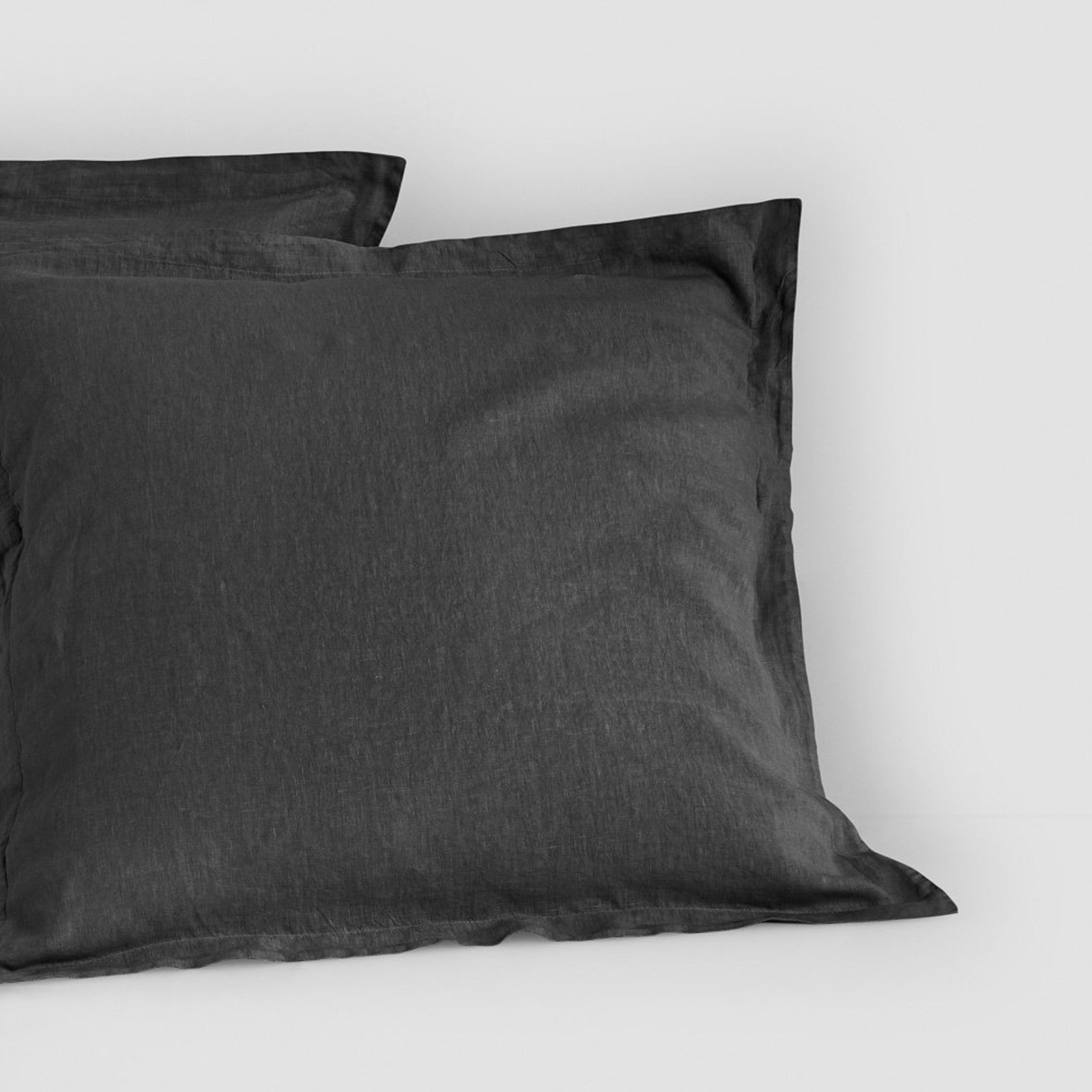 Linen Pillow Cases Stone Standard Pair gallery detail image