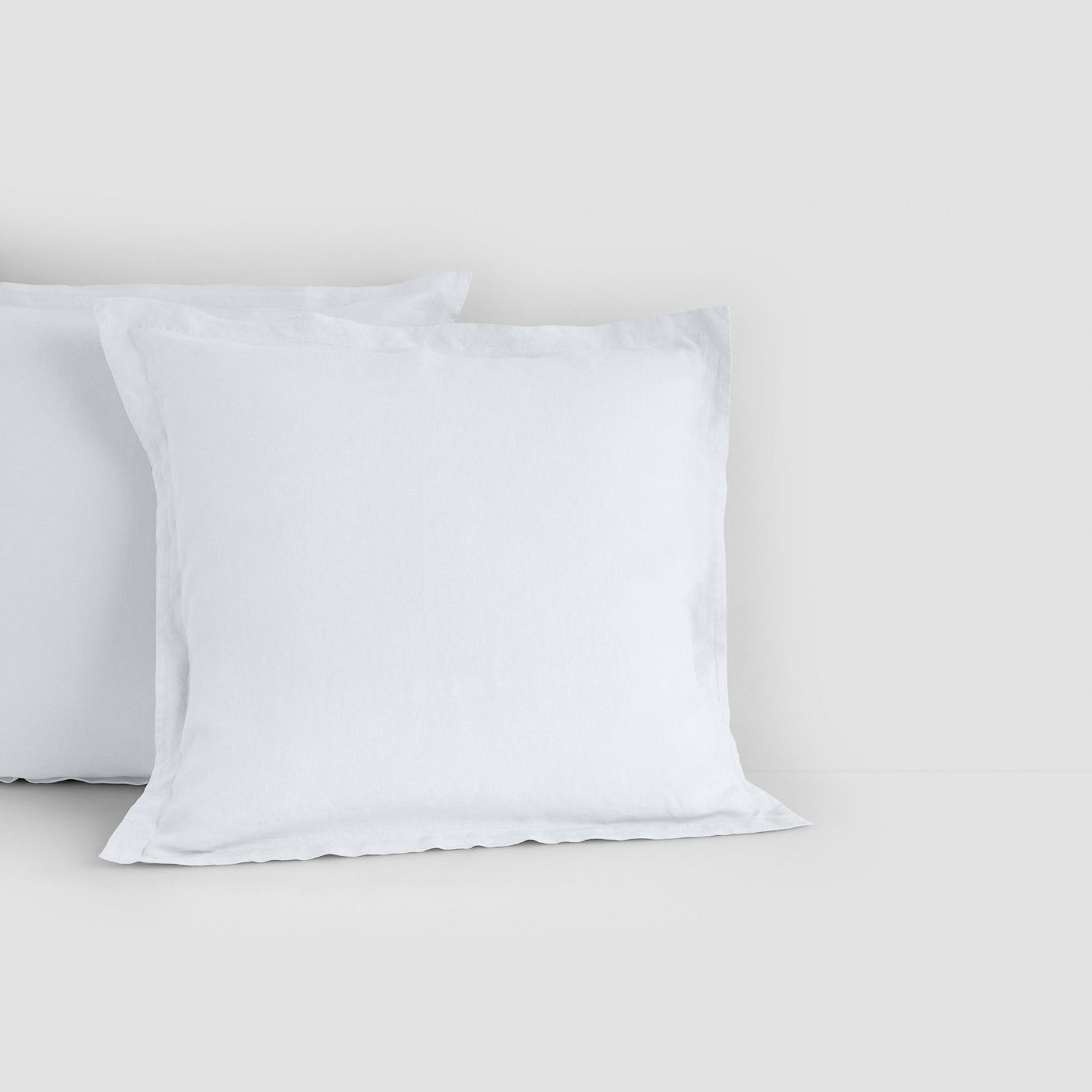 Linen Pillow Cases Stone Standard Pair gallery detail image
