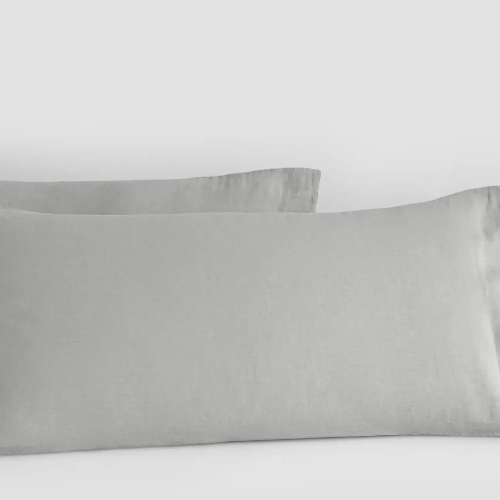 Linen Pillow Cases Stone Standard Pair gallery detail image
