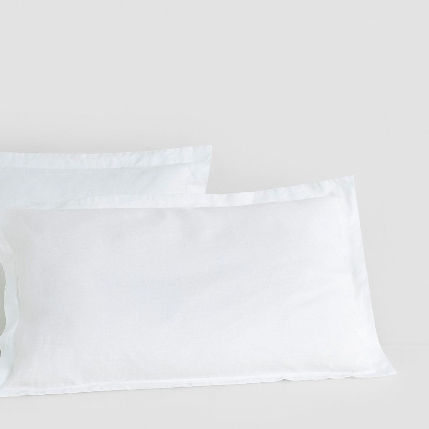 Linen Pillow Cases Stone Standard Pair gallery detail image