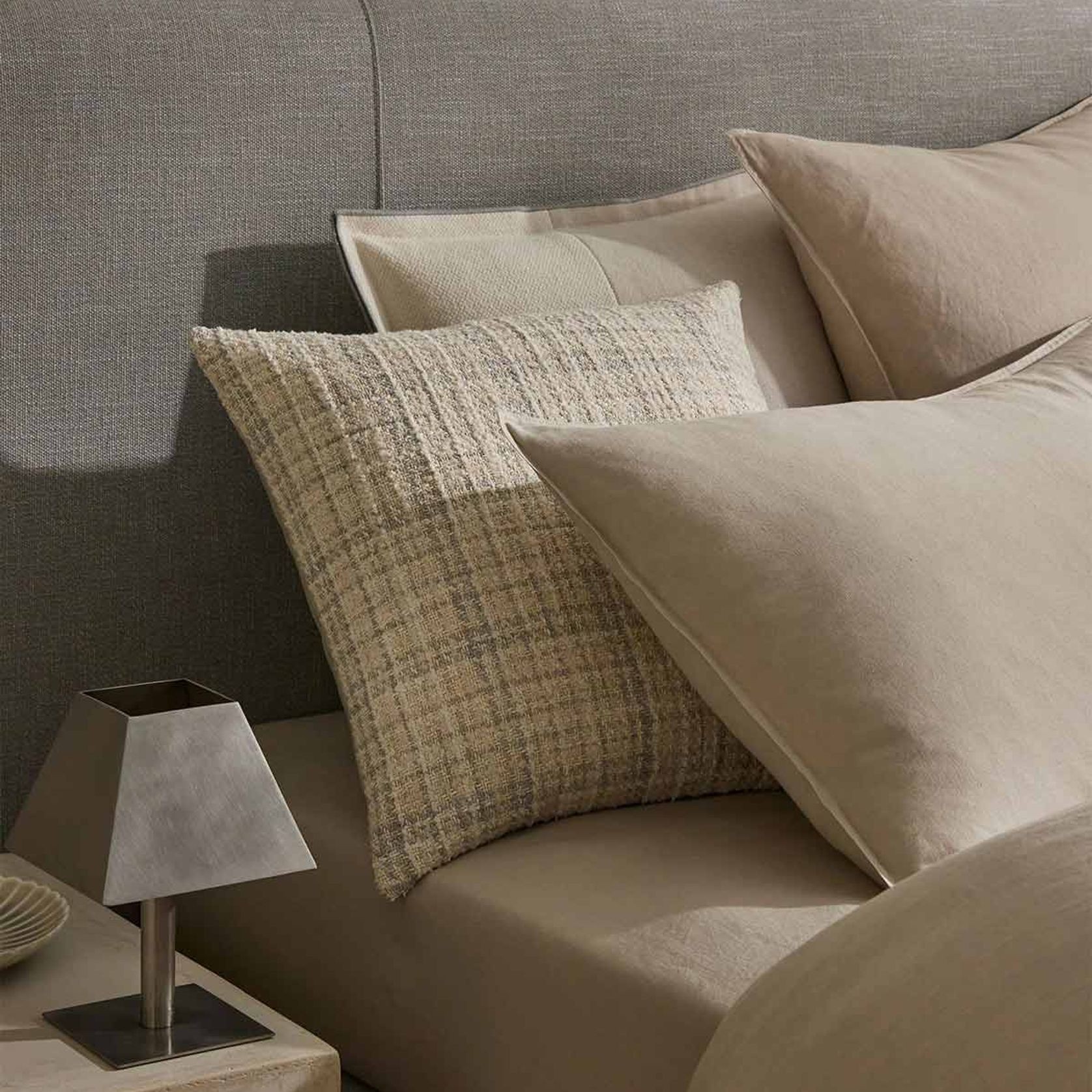 Ravello Pillowcase Pair - Bone | Standard, King or Euro Size gallery detail image