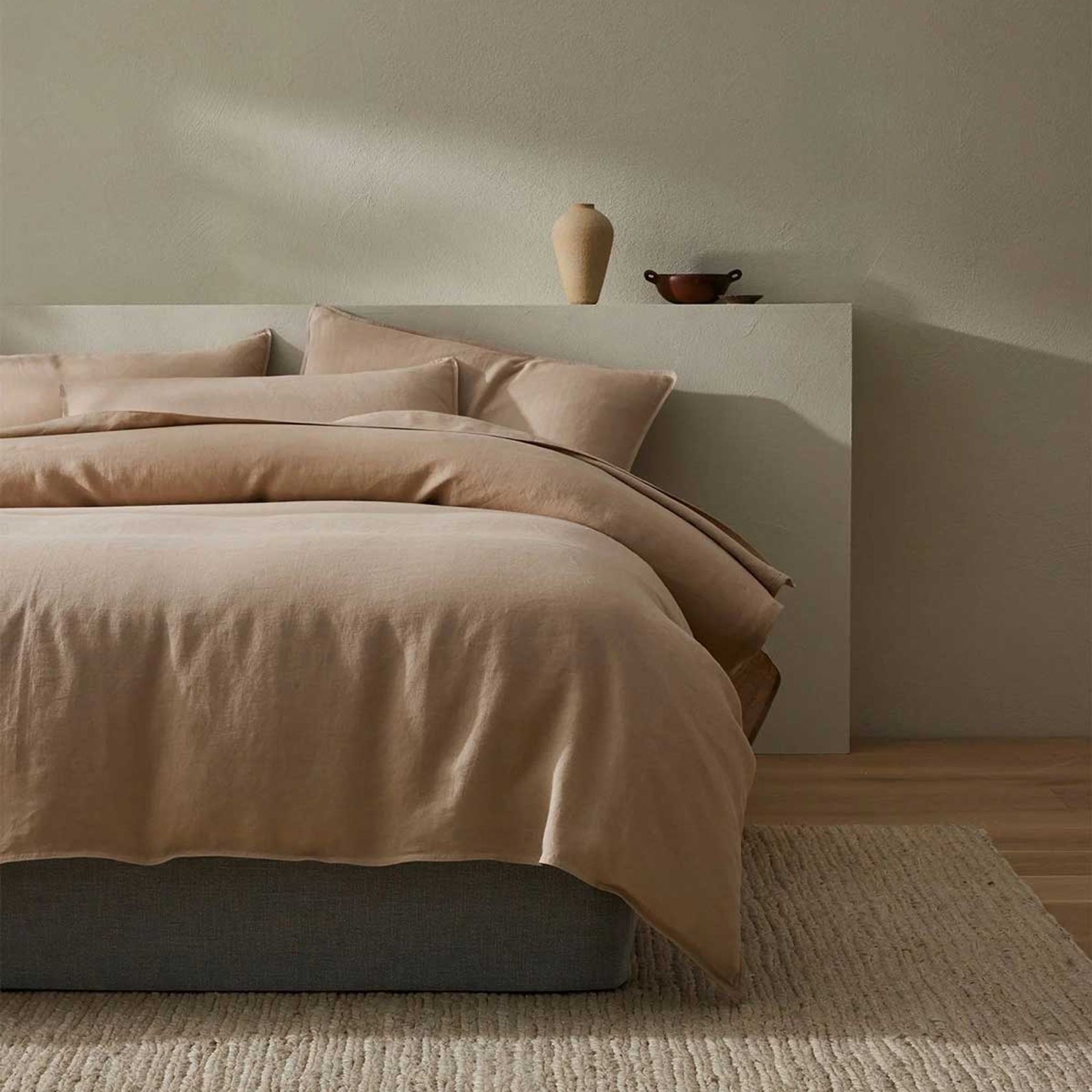 Ravello Pillowcase Pair - Shell | Standard, King or Euro Size gallery detail image
