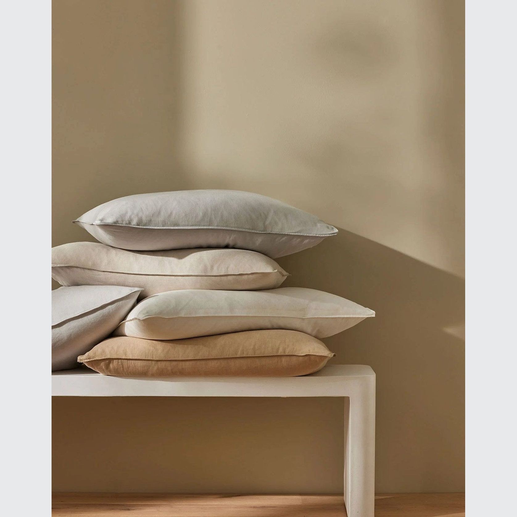 Ravello Pillowcase Pair - Shell | Standard, King or Euro Size gallery detail image