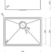 Burns & Ferrall Scratch Resistant Sink 550x400 (DIM590) gallery detail image