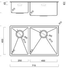 Burns & Ferrall Scratch Resistant Sink Double (DIM715R) gallery detail image