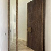 Iron Batten Pivot Entry Doors - Galvanised gallery detail image