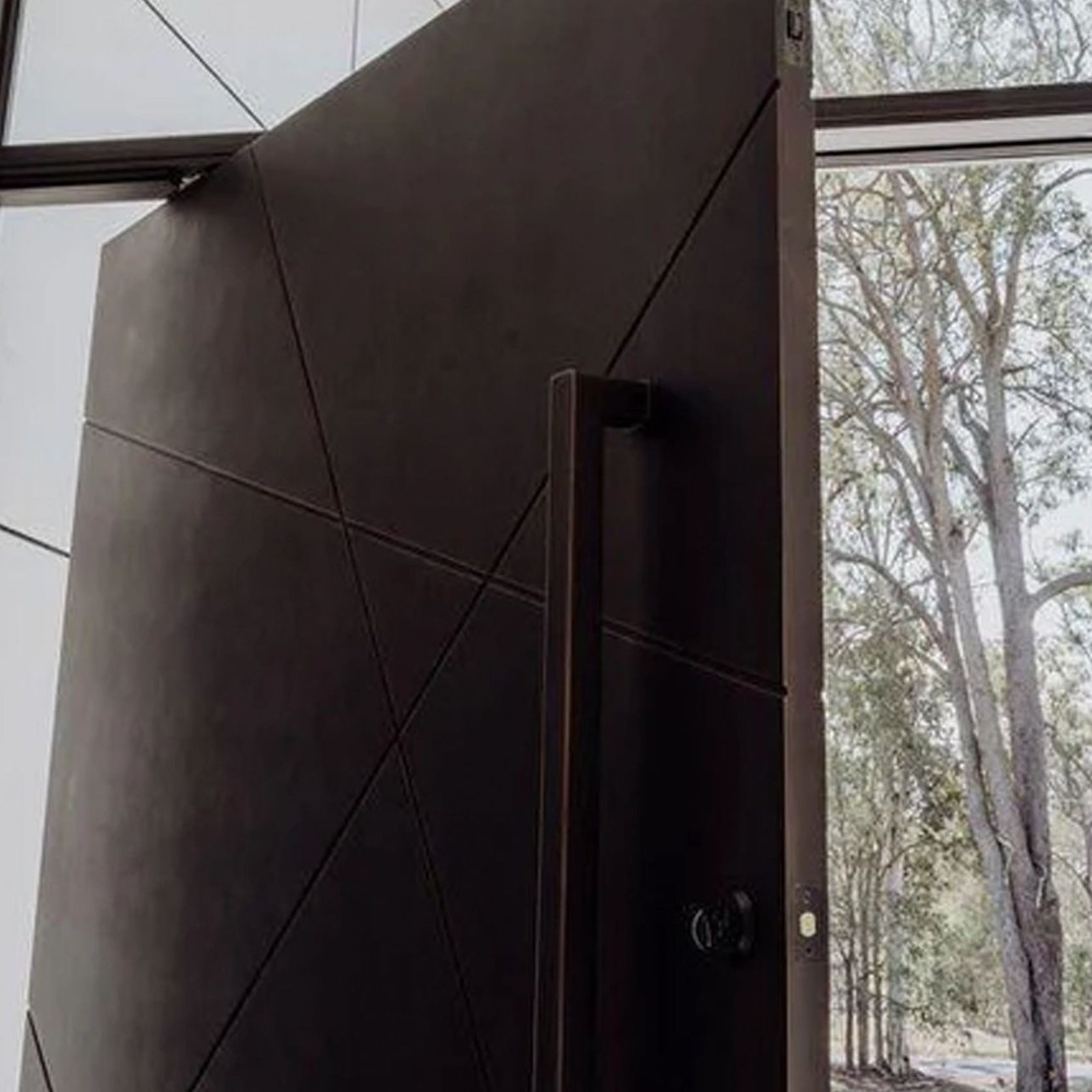 Iron Pivot Entry Doors - Galvanised FWA50 gallery detail image