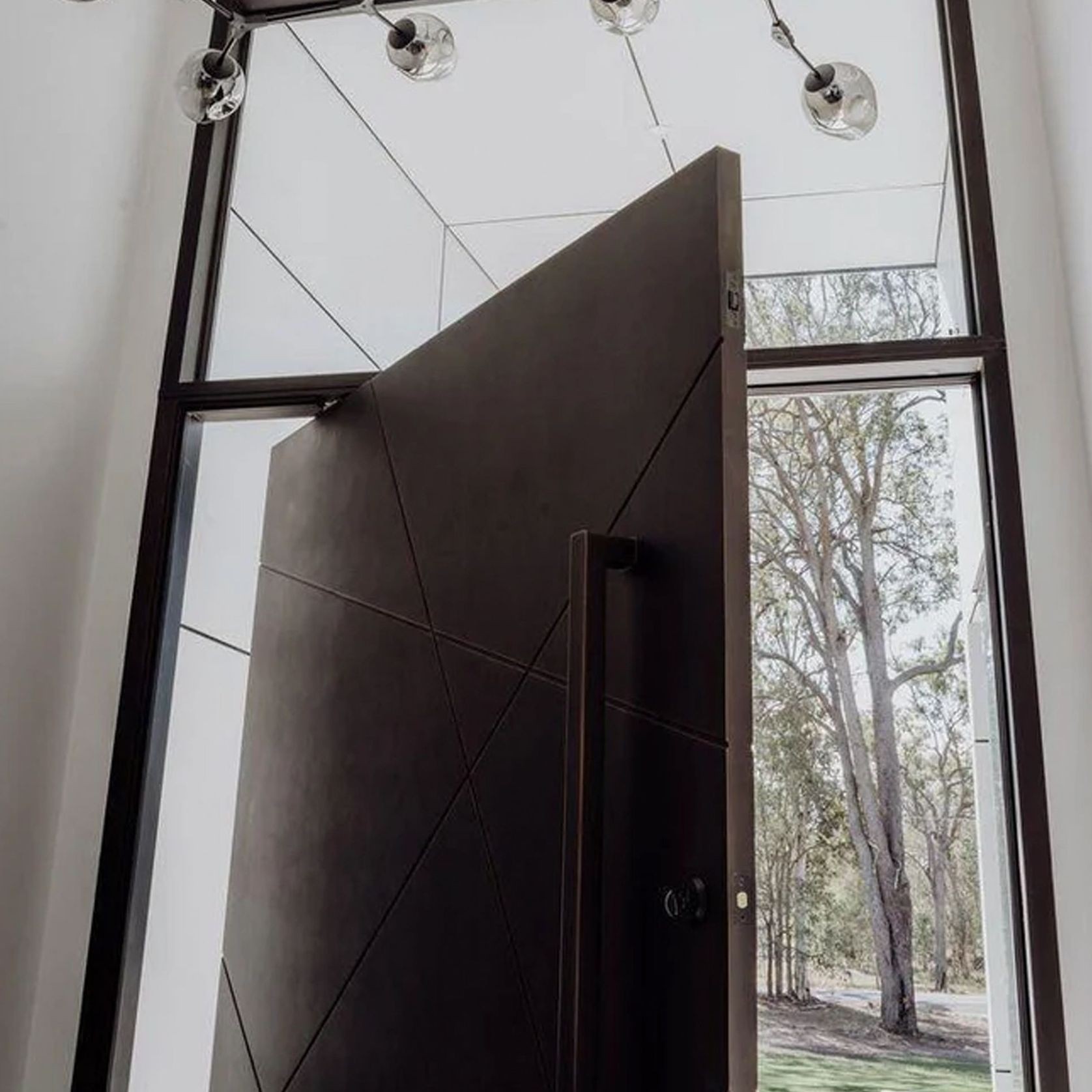 Iron Pivot Entry Doors - Galvanised gallery detail image
