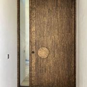 Iron Batten Pivot Entry Doors - Galvanised gallery detail image