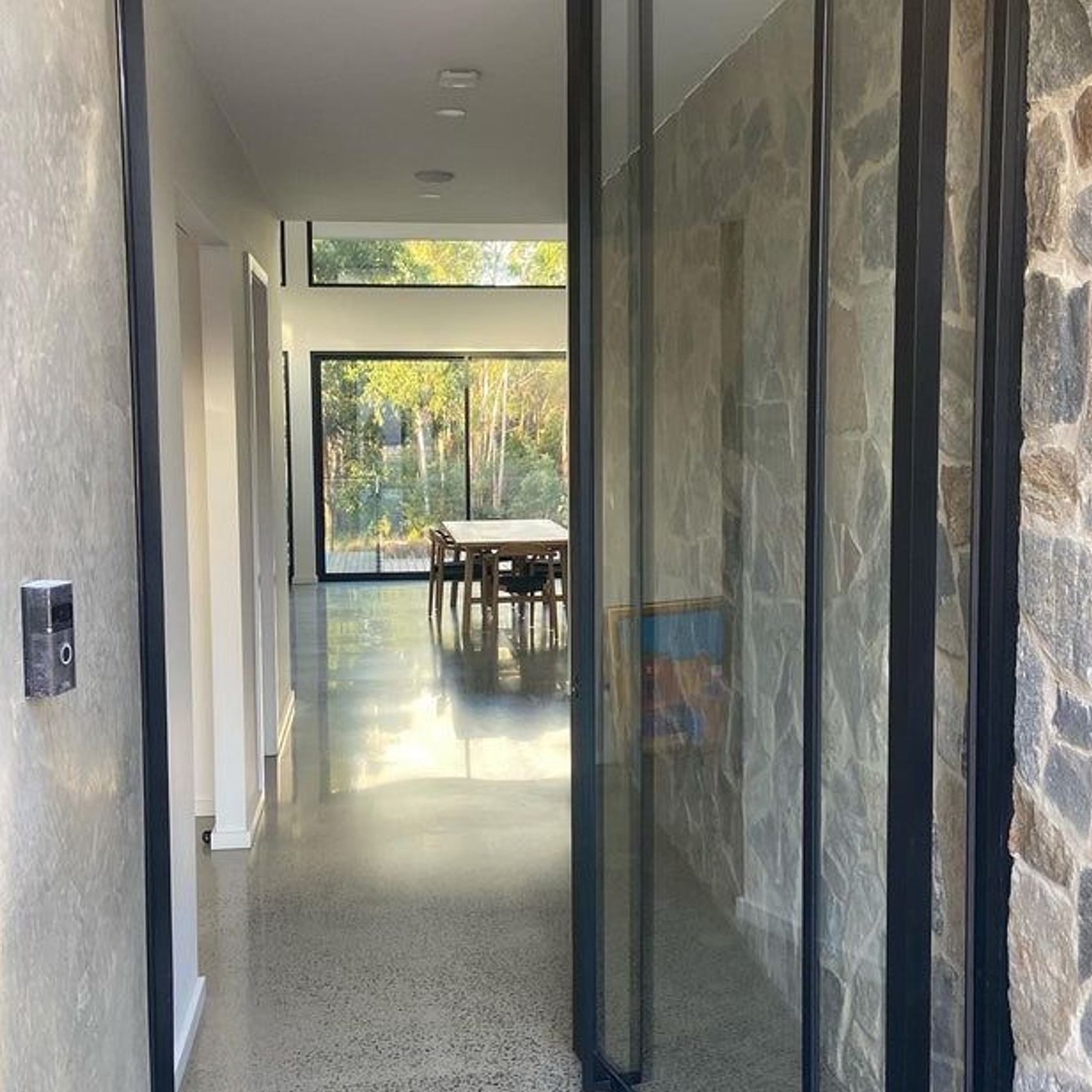 Steel Frame Glass Pivot Doors - Galvanised FPS50 gallery detail image