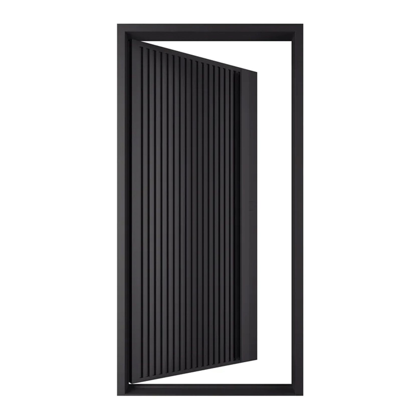 Iron Batten Pivot Entry Doors - Galvanised gallery detail image