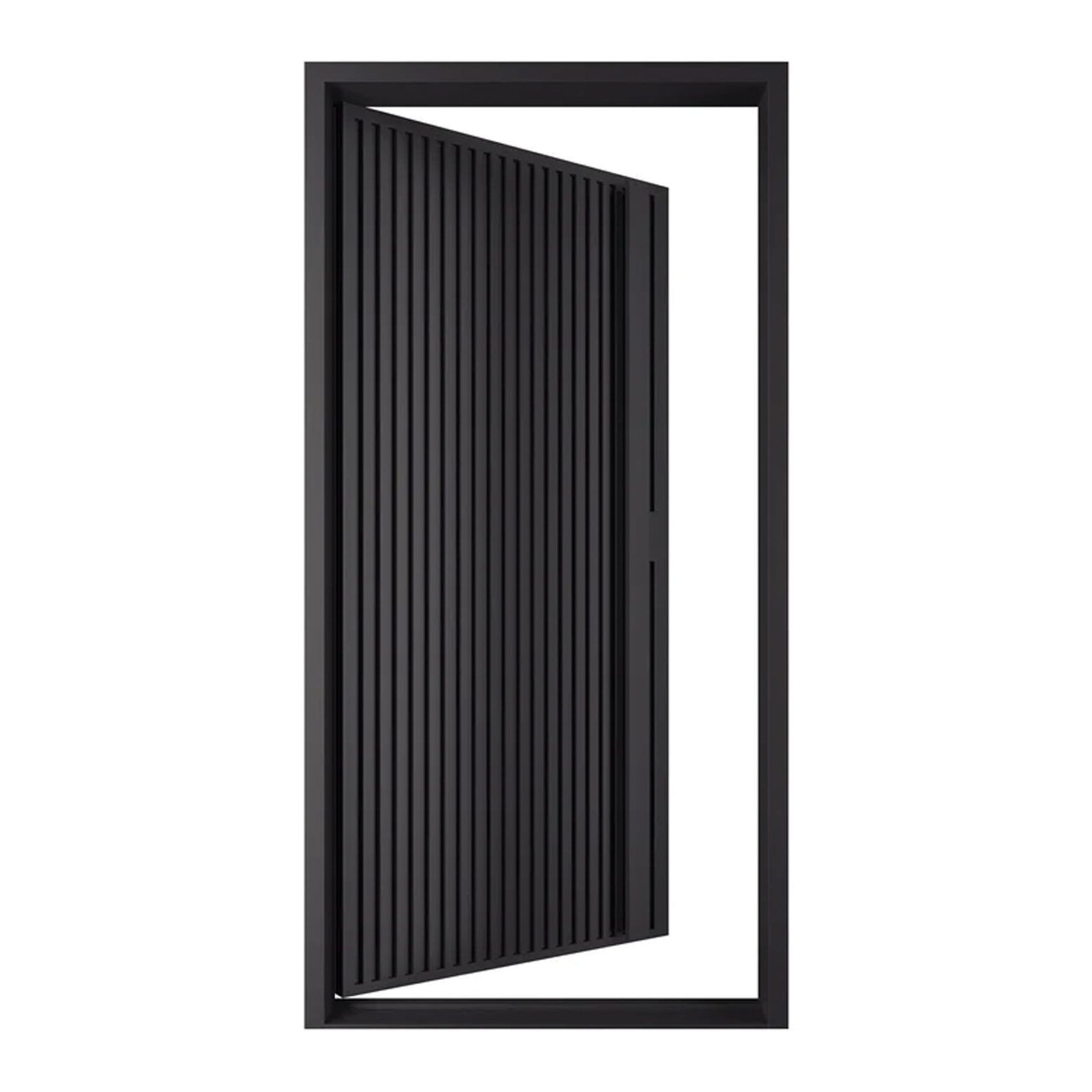 Iron Batten Pivot Entry Doors - Galvanised gallery detail image