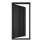 Iron Batten Pivot Entry Doors - Galvanised gallery detail image