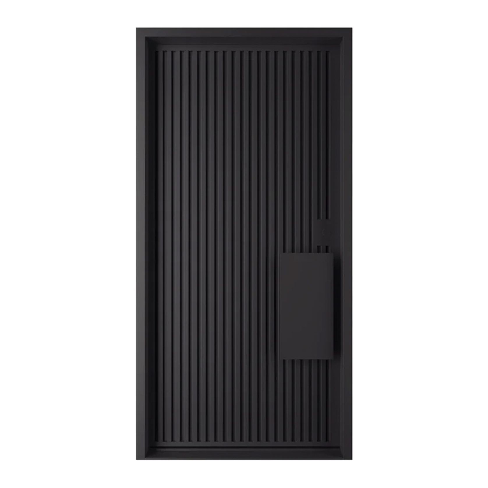 Iron Batten Pivot Entry Doors - Galvanised gallery detail image