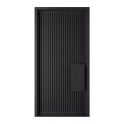 Iron Batten Pivot Entry Doors - Galvanised gallery detail image