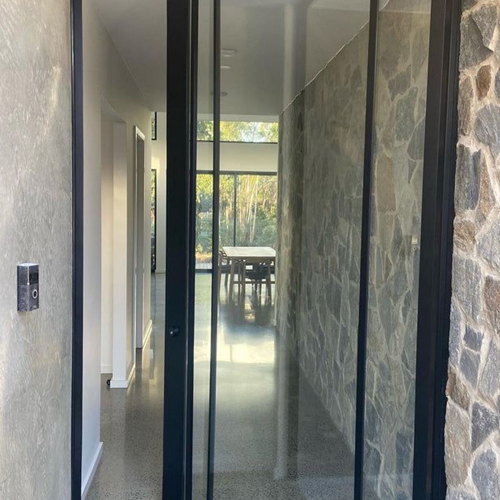 Steel Frame Glass Pivot Doors - Galvanised FPS50 gallery detail image