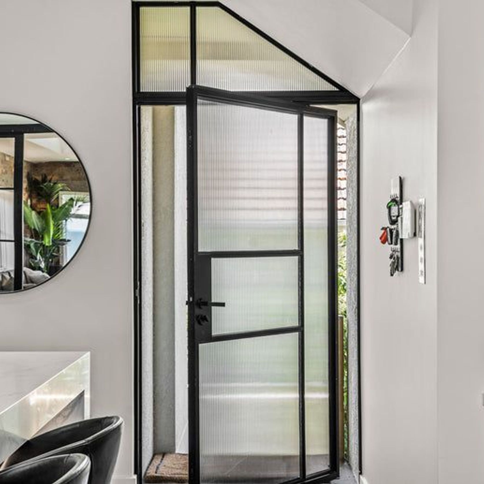 Steel Frame Glass Pivot Doors - Galvanised FPS50 gallery detail image