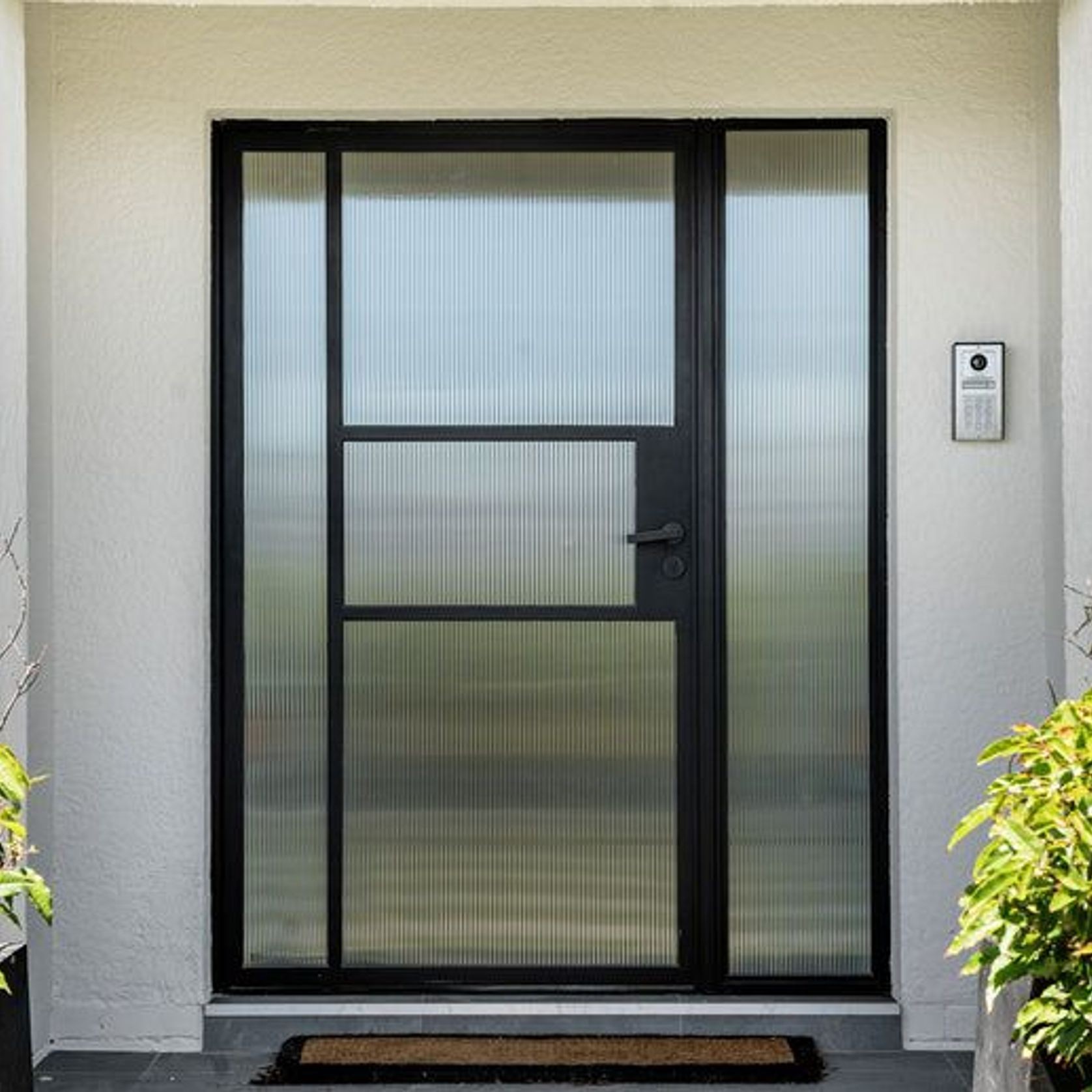Steel Frame Glass Pivot Doors - Galvanised FPS50 gallery detail image