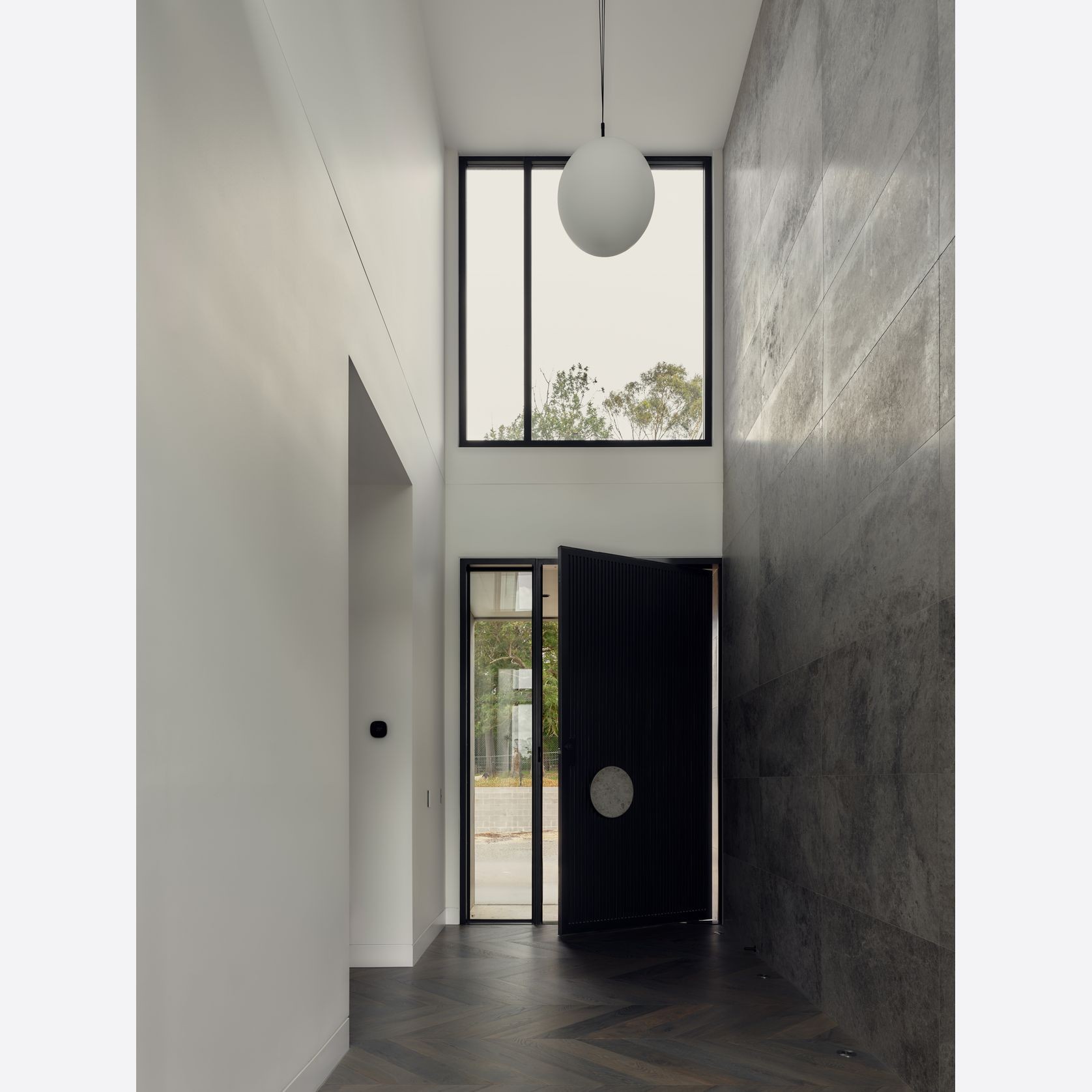 Iron Batten Pivot Entry Doors - Galvanised FWA50 gallery detail image