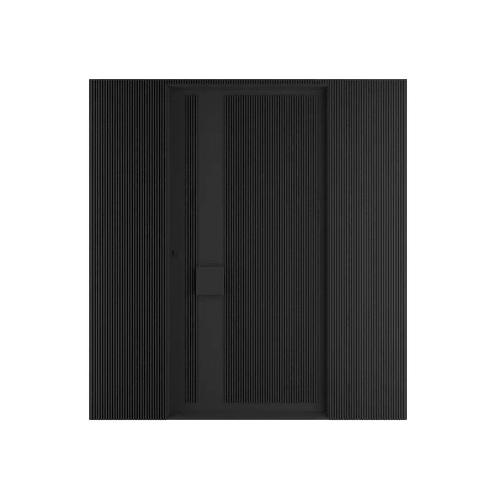 Iron Batten Pivot Entry Doors - Galvanised gallery detail image