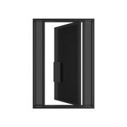 Iron Batten Pivot Entry Doors - Galvanised gallery detail image