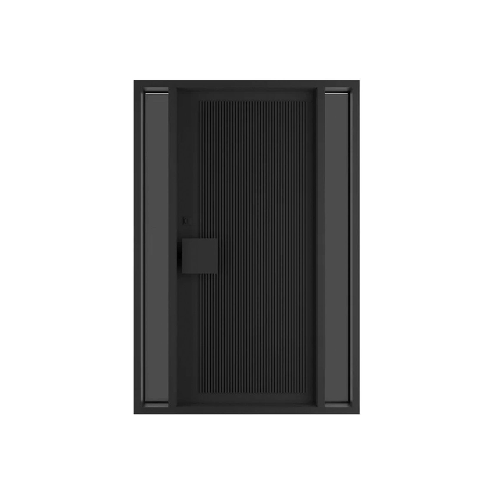 Iron Batten Pivot Entry Doors - Galvanised gallery detail image