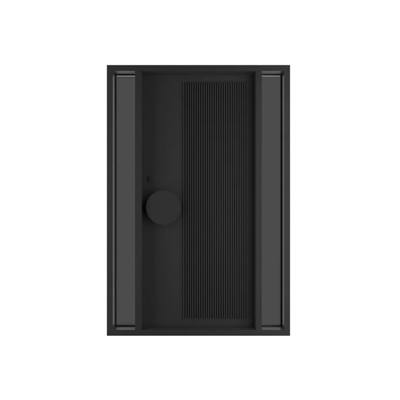 Iron Batten Pivot Entry Doors - Galvanised gallery detail image