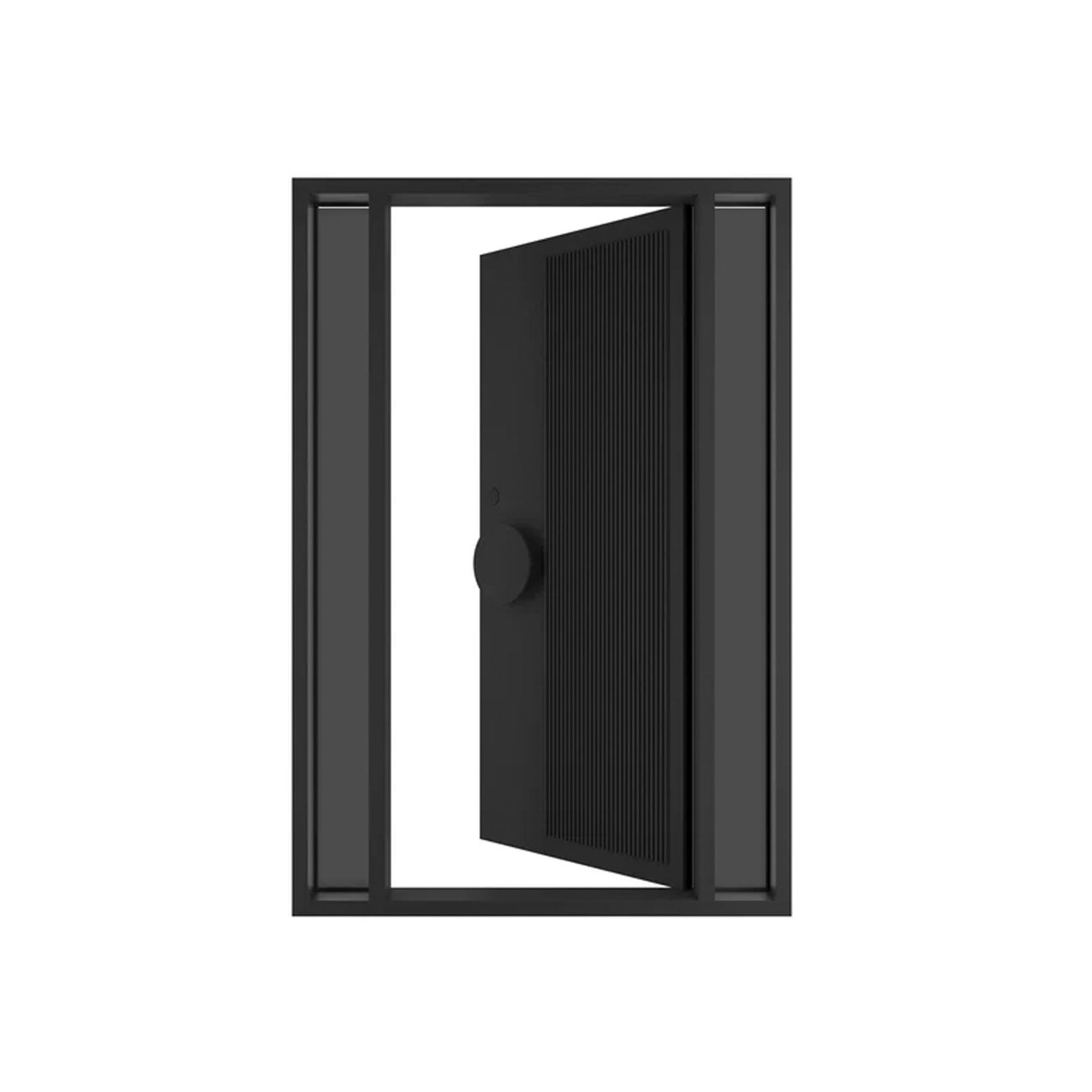 Iron Batten Pivot Entry Doors - Galvanised gallery detail image