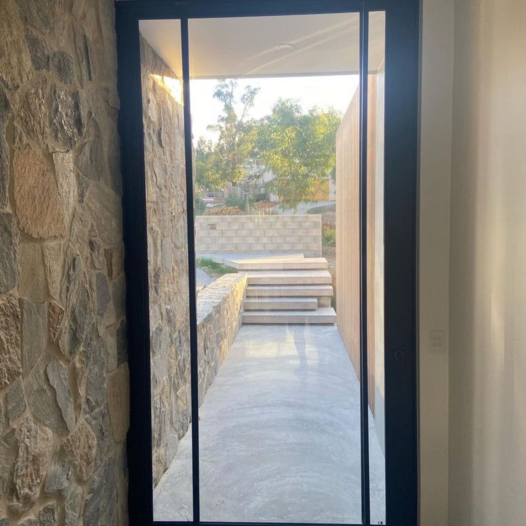 Steel Frame Glass Pivot Doors - Galvanised FPS50 gallery detail image
