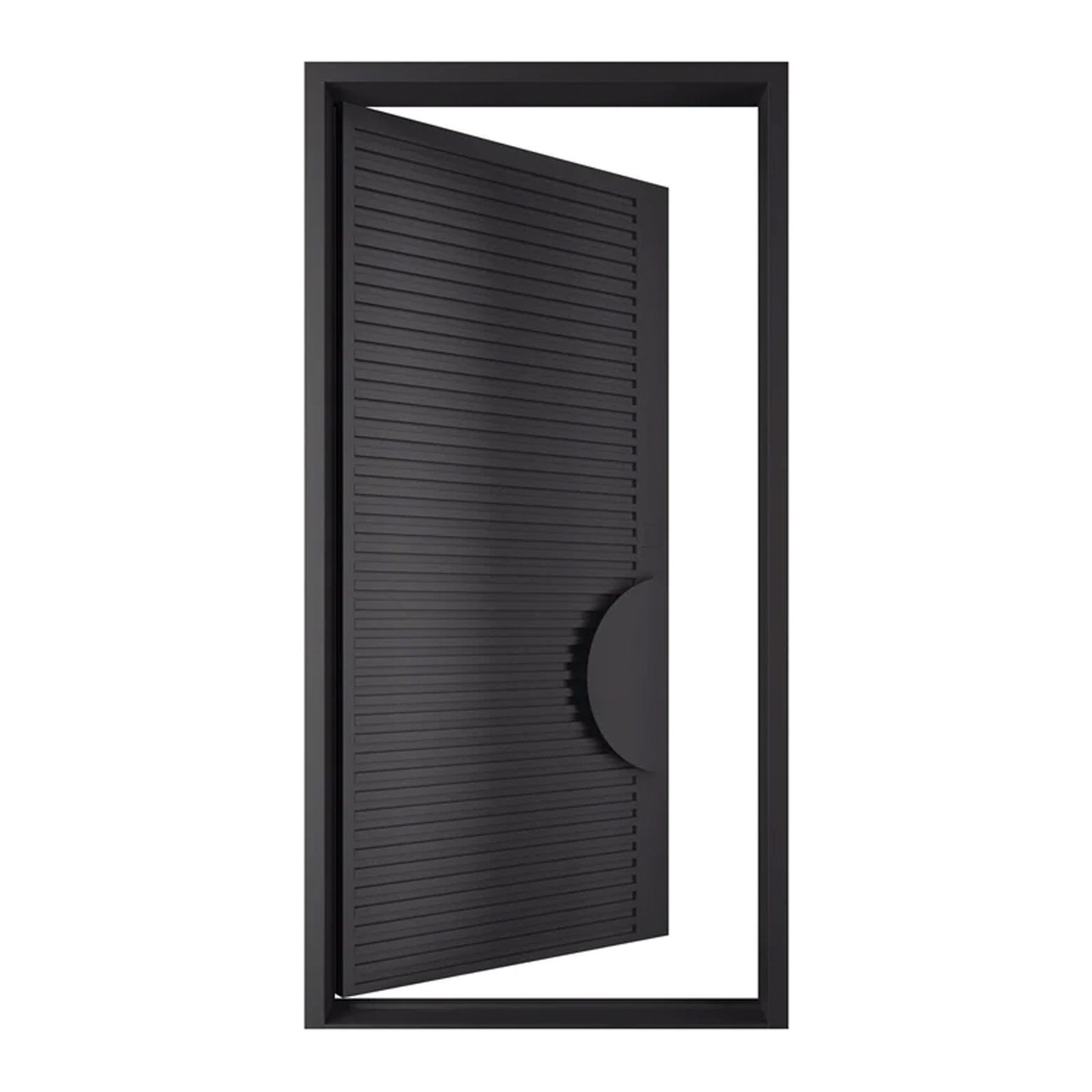 Iron Batten Pivot Entry Doors - Galvanised gallery detail image
