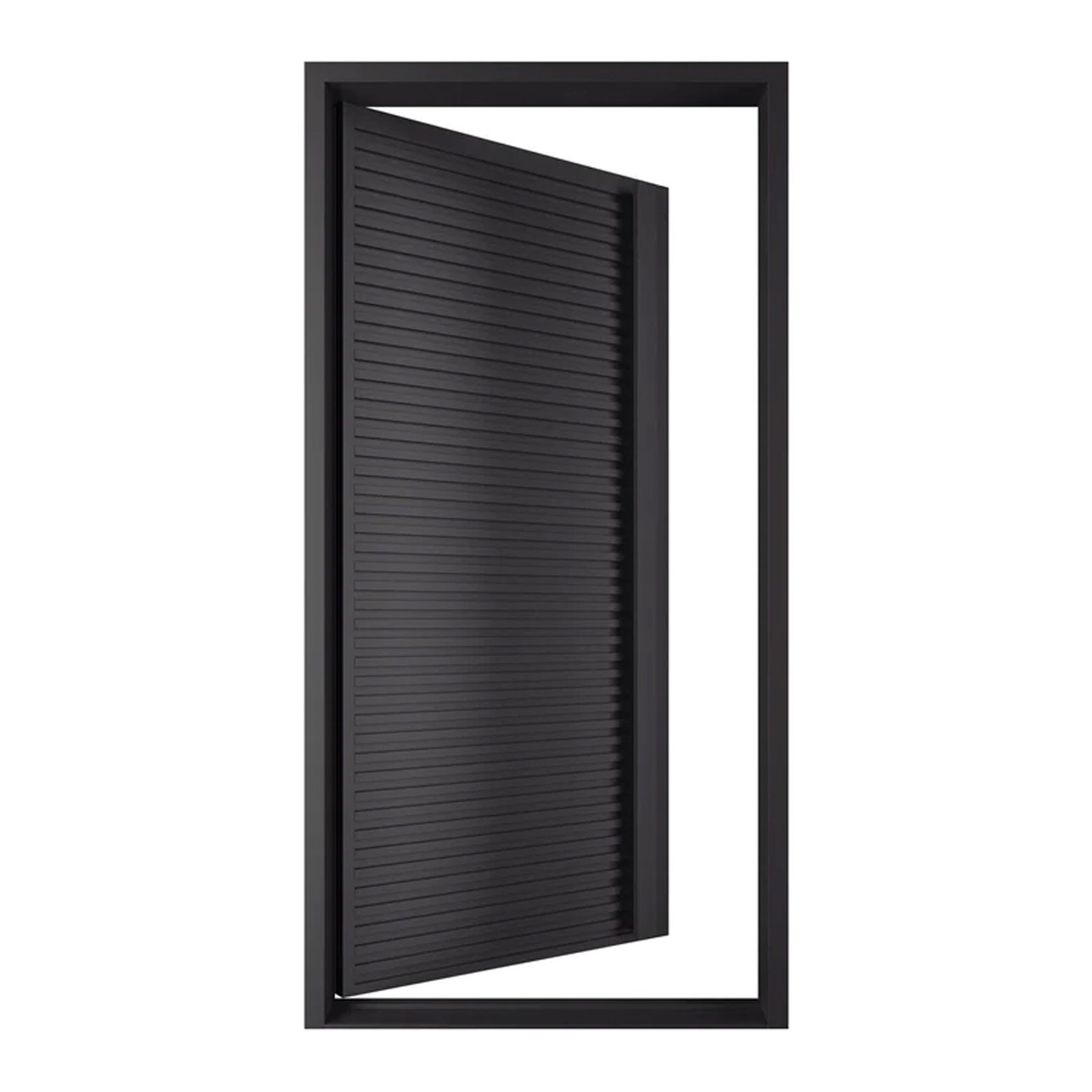 Iron Batten Pivot Entry Doors - Galvanised gallery detail image