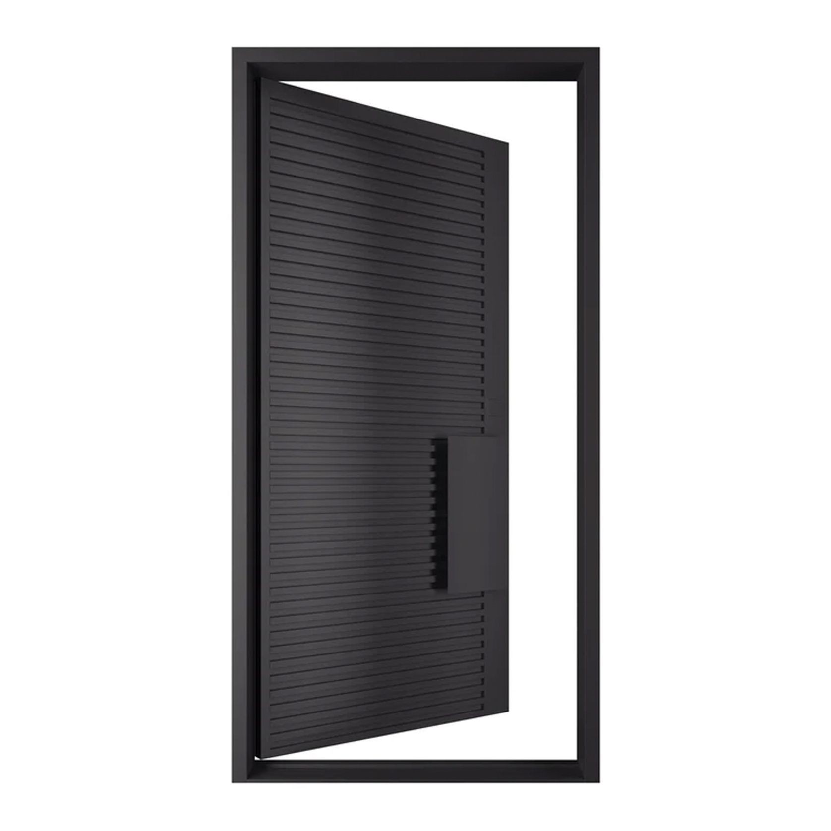 Iron Batten Pivot Entry Doors - Galvanised gallery detail image