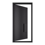 Iron Batten Pivot Entry Doors - Galvanised gallery detail image