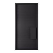 Iron Batten Pivot Entry Doors - Galvanised gallery detail image