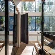 Iron Batten Pivot Entry Doors - Galvanised FWA50 gallery detail image