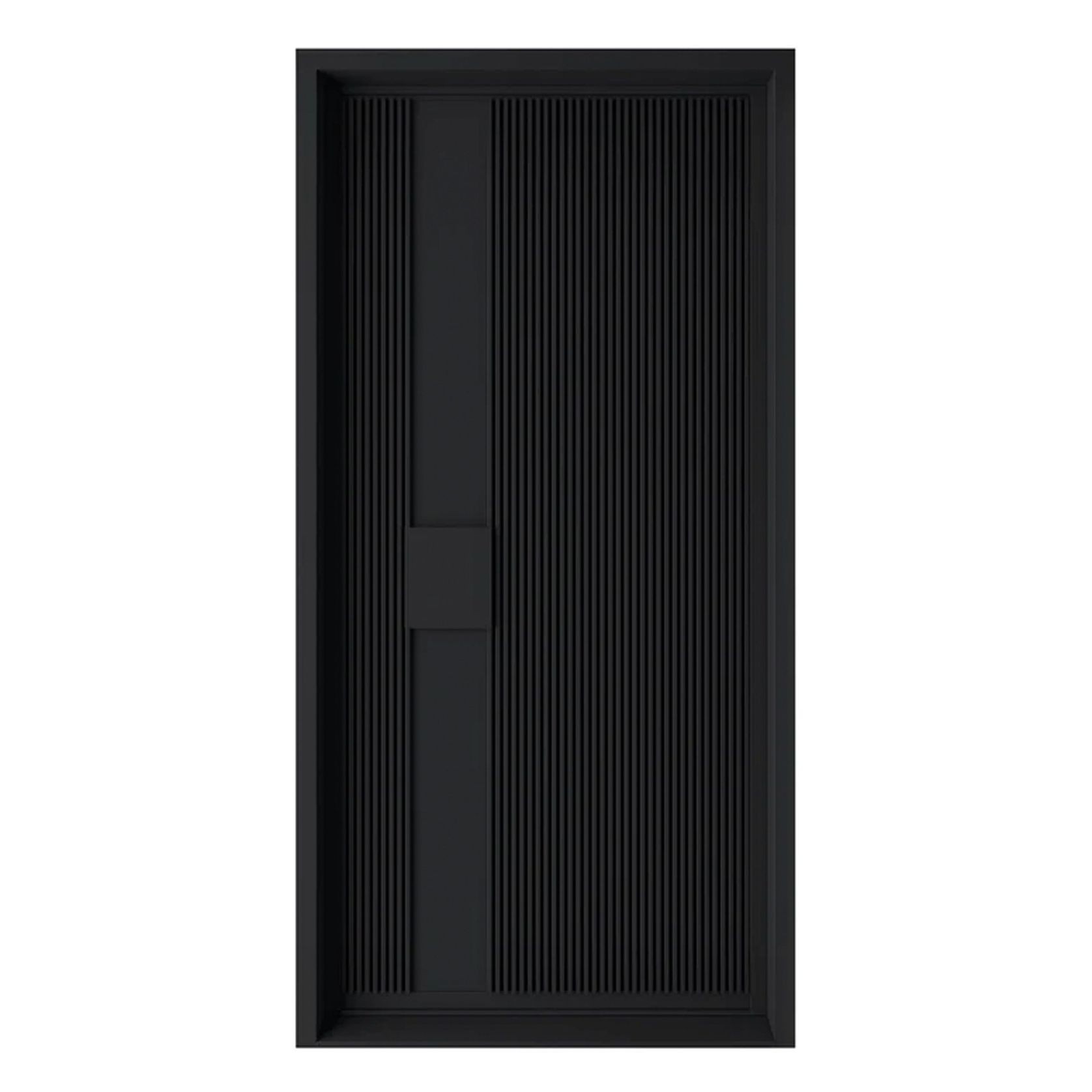 Iron Batten Pivot Entry Doors - Galvanised gallery detail image