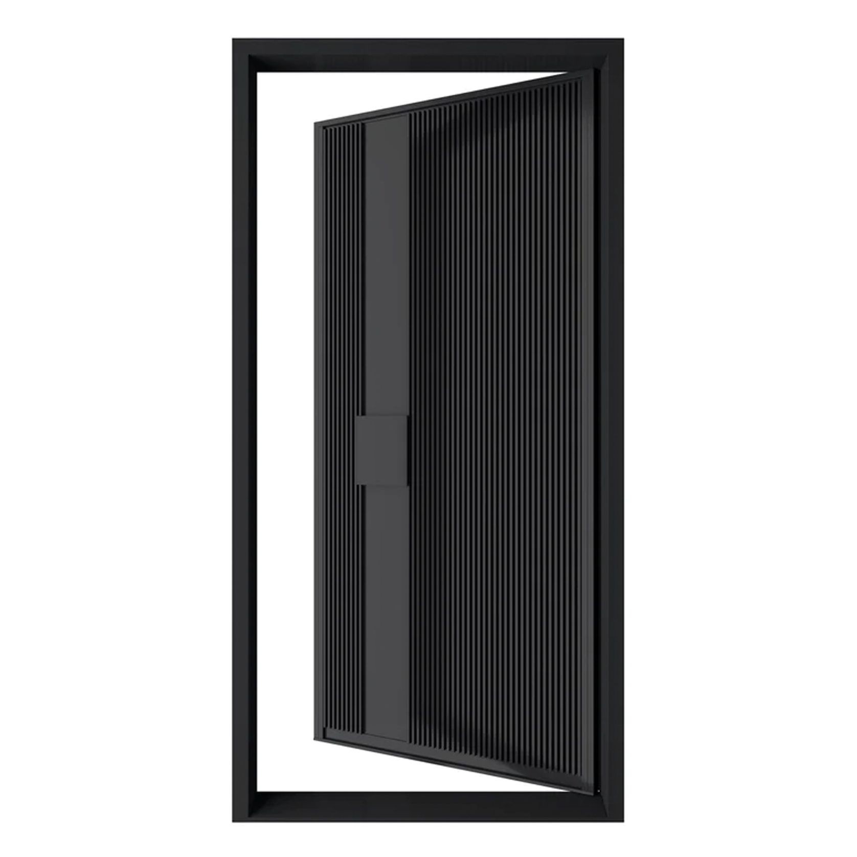 Iron Batten Pivot Entry Doors - Galvanised gallery detail image