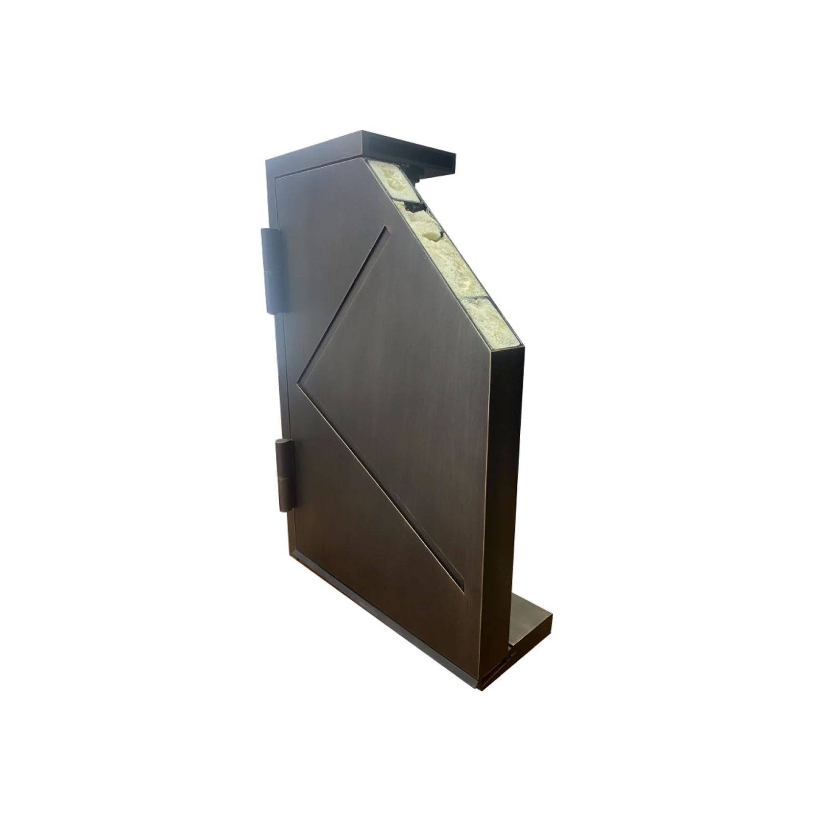 Iron Batten Pivot Entry Doors - Galvanised gallery detail image
