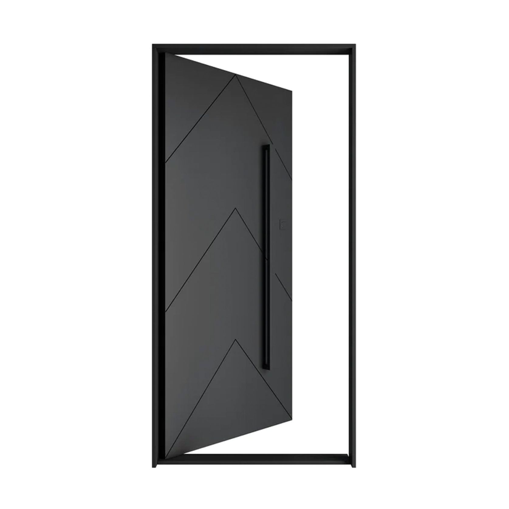 Iron Pivot Entry Doors - Galvanised gallery detail image