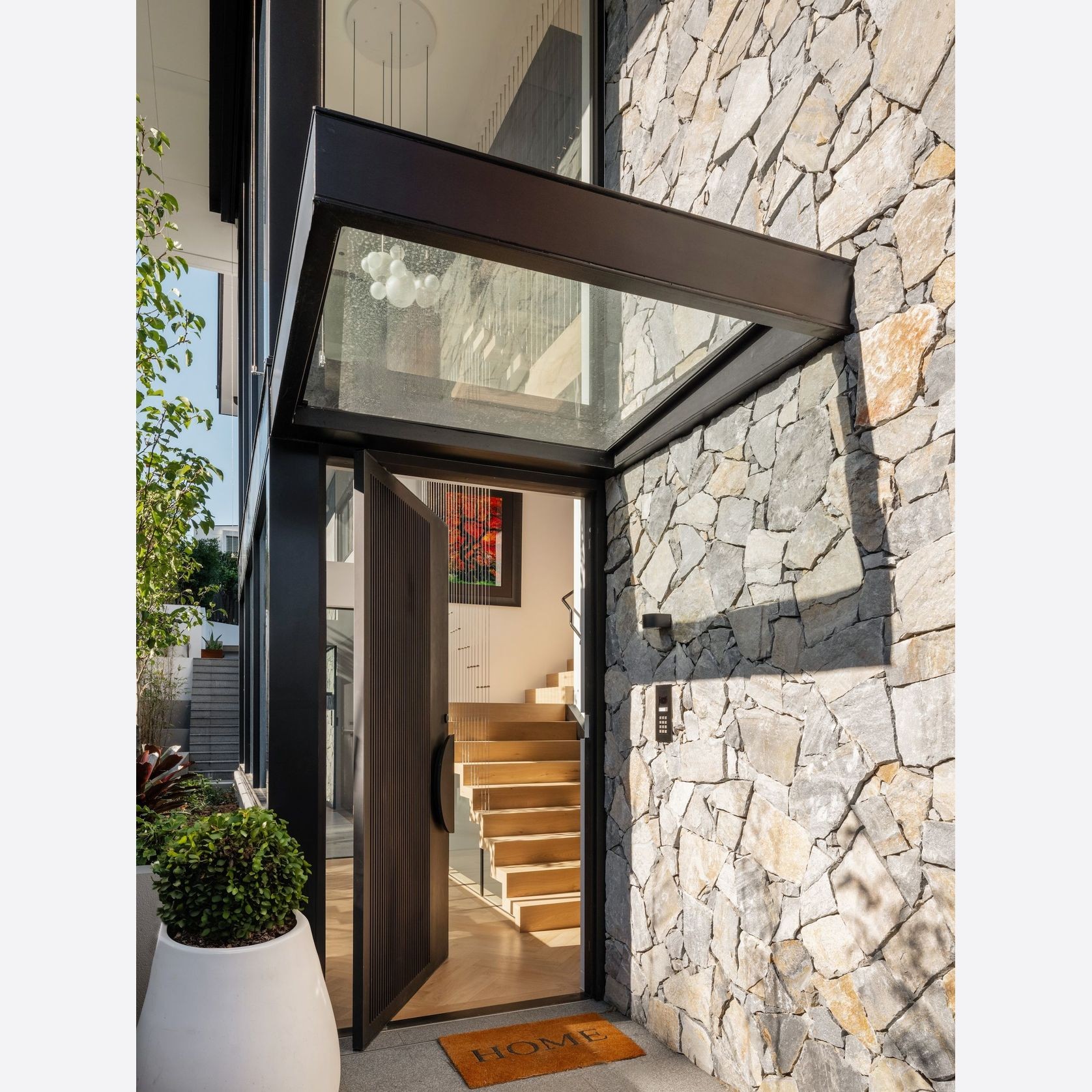 Iron Batten Pivot Entry Doors - Galvanised FWA50 gallery detail image