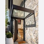 Iron Batten Pivot Entry Doors - Galvanised FWA50 gallery detail image