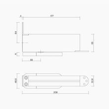 Concealed Hydraulic Pivot Closer Size 3 Hold Open D50093MBLK gallery detail image