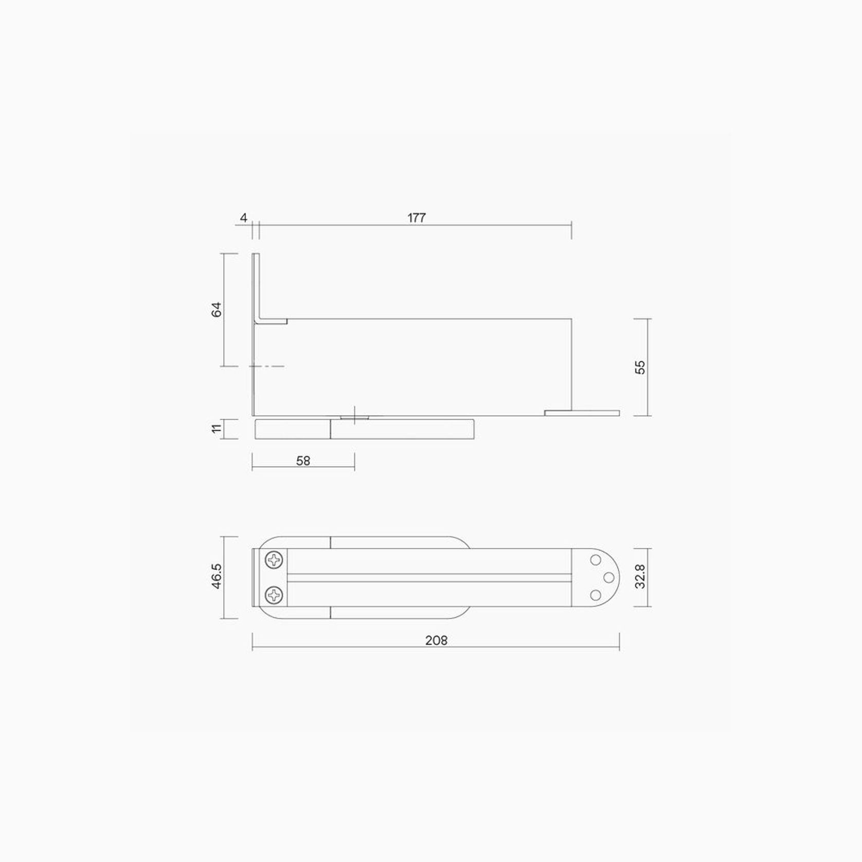 Concealed Hydraulic Pivot Closer Size 3 Hold Open D50093MBLK gallery detail image