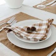 100% French Flax Linen Placemat Set 4- Ginger gallery detail image
