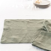 100% French Flax Linen Placemat Set 4- Lichen gallery detail image