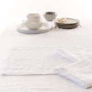100% French Flax Linen Placemat Set 4- White gallery detail image