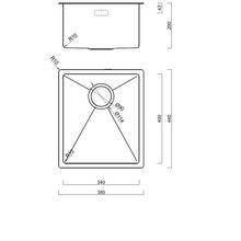 Burns & Ferrall Scratch Resistant Sink 340x400 (DIM380) gallery detail image