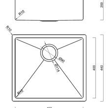 Burns & Ferrall Scratch Resistant Sink 450x400 (DIM490) gallery detail image