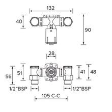 Designer '86 Feltonmix™ Mixing Valve Equal L/P (Green) gallery detail image
