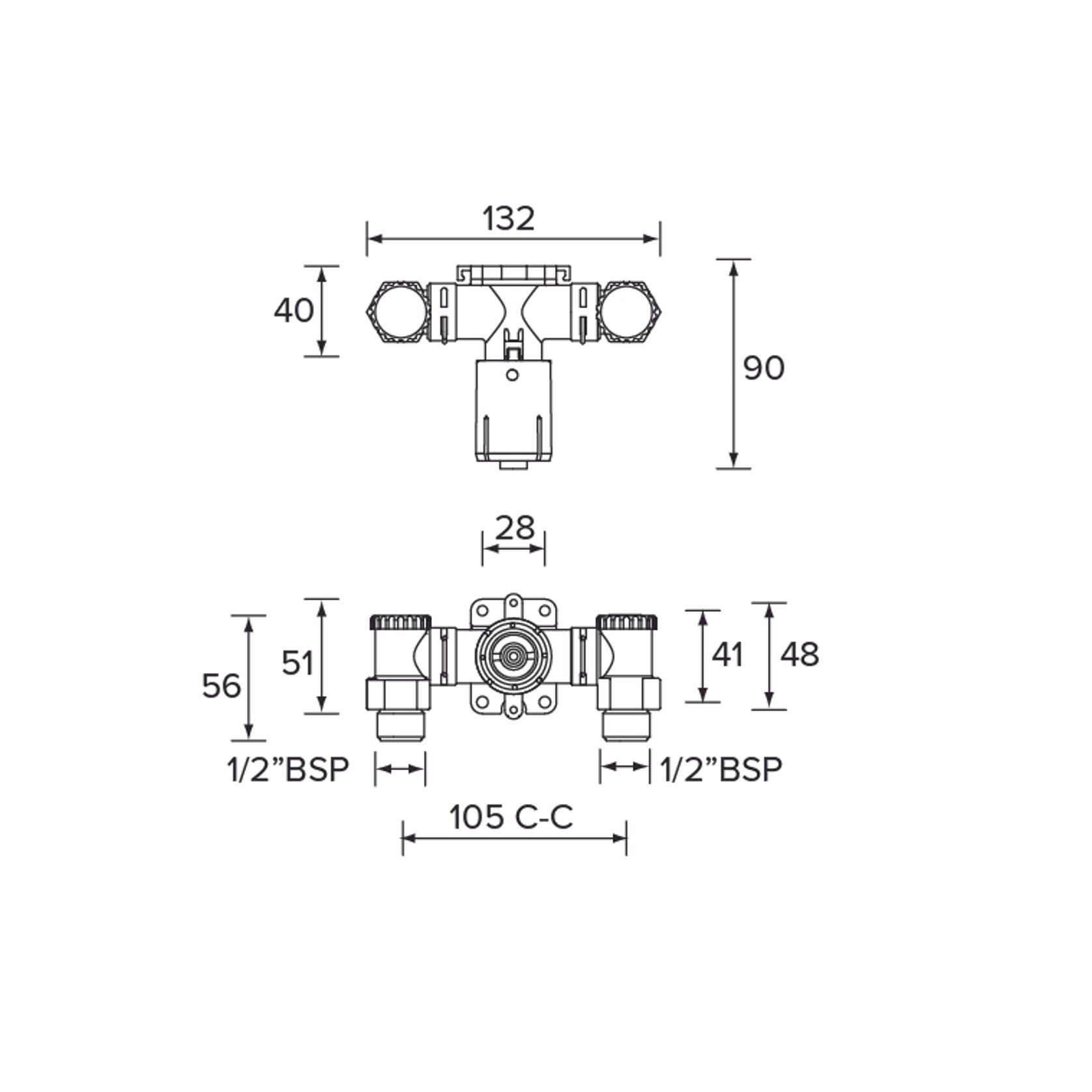 Designer '86 Feltonmix™ Mixing Valve Equal L/P (Green) gallery detail image